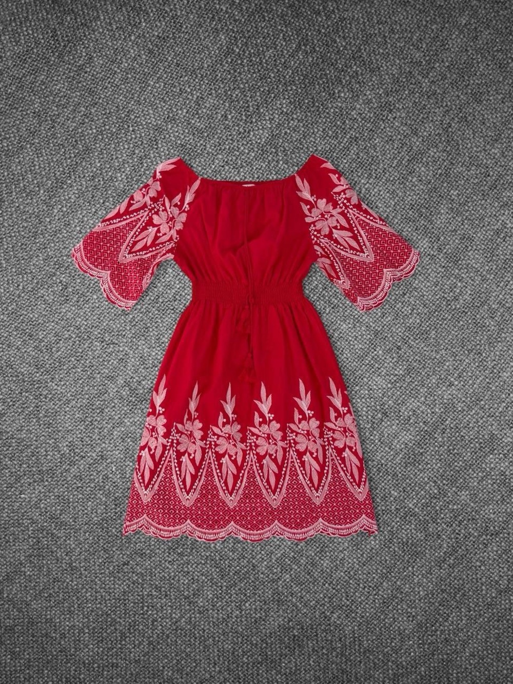 Kindred Embroidered Off-The-Shoulder Boho Mini Dress Size M